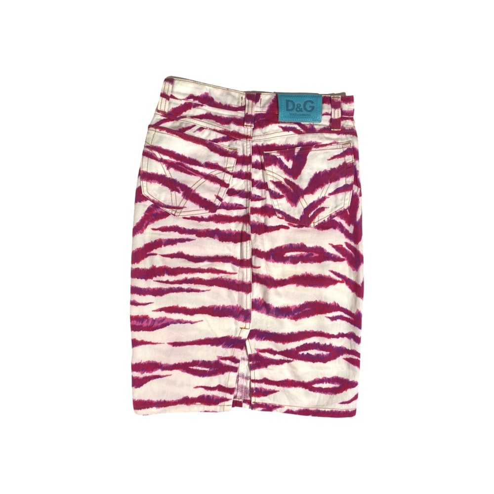 Dolce & Gabbana Pink Zebra Skirt
